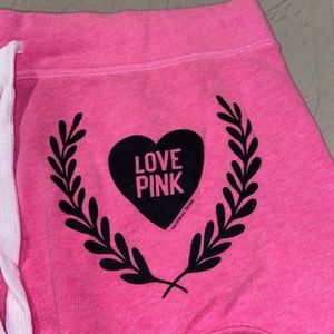 Pink Victoria’s Secret lounge shorts